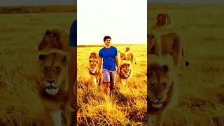 Walking with Lions | AI Adventure in the Golden Savannah
