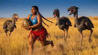 Life Million Years Ago: Armored Giant Saved by Girl, Terror Birds Attack - Epic Prehistoric Survival