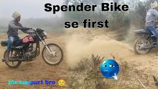 #Spender Bike se first time Garda uda Diya👿 #bike se stunt💪 and wheelie video funny reaction 🥰