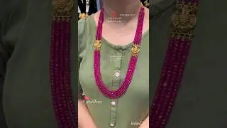 👌only 6 grams gold crystal beads long hara & necklace/ Anitha Shamanth