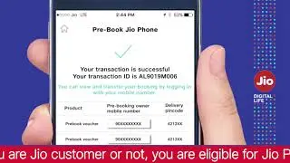 Jio Phone   How to PreBook Jio Phone using MyJio App English   Reliance Jio