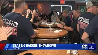 Chicopee wing eating contest: Fire vs Police