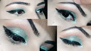 Smoky eyes Makeup Tutoriall  tutorial for beginnersgreen smokey eyemakeup
