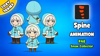 Fae Snow Collector || 2D Animated Spine Character (Cozy Series) #2danimation #spine