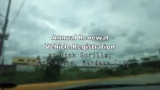 Annual Renewal Vehicle Registration at Pink Gorilla, Mandaue