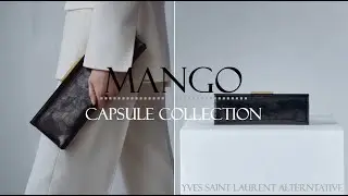 MANGO Capsule Collection | Black Leather Clutch Bag