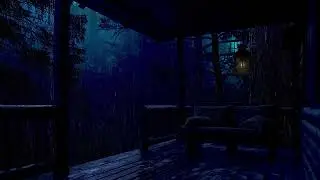 Nighttime Thunder Rain Ambience | Relaxing Nature Audio for Calm Focus and Sleep