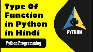 Type Of Function in Python in Hindi | | The Bug Programming