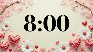 8 Minute Valentine&rsquo;s Day Classroom Timer 💕 February Focus with Fun Background & Acoustic Jazz Music