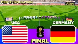 USA vs Germany⚽FIFA World Cup 2026 💥FINAL💥⚽PES 2021 Simulation Gameplay