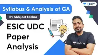 ESIC UDC Previous year Paper | Syllabus and Analysis by Abhijeet Mishra | Bankers Way
