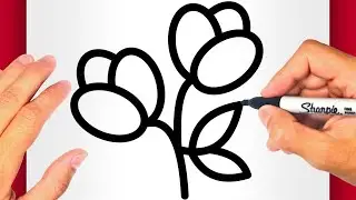 (TEGNE VIDEOER) SØTE TEGNINGER AV BLOMSTER | HVORDAN MAN TEGNER EN ROSE TEGNING