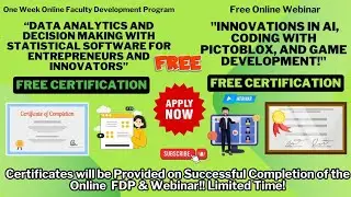 One Week FDP on Data Analytics & Decision Making | Webinar Coding AI Unlock the future of technology
