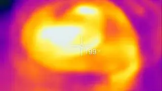 Thermal imagery of convection in liquid parrafin