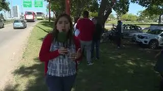 M&oacute;vil de LT10 desde protesta de pescadores en la RN168