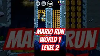 Mario Run World 1 Level 2 #shorts #mario #gaming
