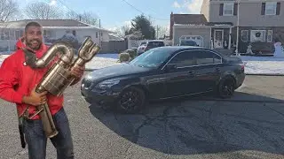 The first e60 with a side exit exhaust