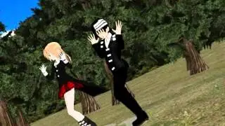 [MMD]death kid & maka
