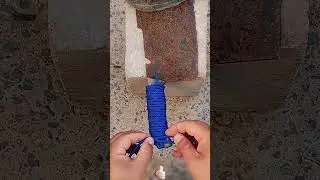 Tutorial on tying anti - slip knots for tool handles 🛠️👐🧵💡