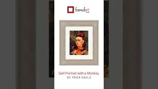 Frida Kahlo Self Portrait with a Monkey  www.FramedArt.com  #decorating #wallart #art #framedart