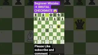Beginner Mistake &rarr; BRUTAL CHECKMATE 😱 #chess #checkmate #youtubeshorts #chessgame #chesscom