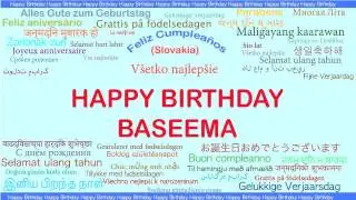 Baseema   Languages Idiomas - Happy Birthday