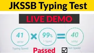 JKSSB Junior Assistant Typing Test | Live Demo | JKSSB 2025
