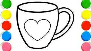 How To Draw cute  Cup Drawing, Painting & Coloring For Kids and Toddlers_ Child Art#drawing#coloring