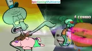 Dora The Explorer And Annoying Orange VS Patrick Star And Squidward In A MUGEN Match / Battle