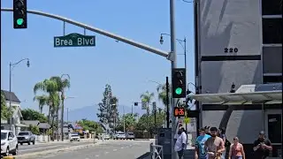 Brea Blvd and Birch St, Downtown Brea, CA on July 27, 2025