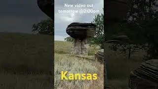 Giant mushroom rocks in Kansas