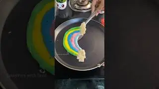 Rainbow 🌈 Pancake Art 😍#shorts #trending