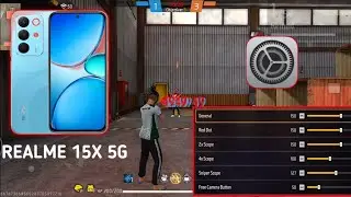 Realme 15x 5g free fire sensitivity settings ⚙️ l Realme 15x 5g free fire headshot settings ⚙️ l 