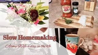 SLOW HOMEMAKING ditl army wife|| black homemaker
