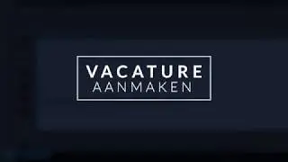 Joboxx tutorial: Vacature aanmaken