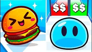 Slime Run Race 🟢 Vs Food Run 🍔 | Ultimate Slime Evolution! | Can You Eat All The Junk Food?
