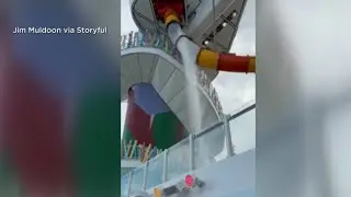 Terrifying video shows broken water slide on Royal Caribbean's Icon of the Seas