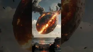Giant Asteroid Impact | AI-Generated Sci-Fi Disaster Scene | #shorts