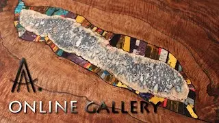 Claro Walnut Table with Stone Inlay: Andy Sanchez Online Gallery Episode 3