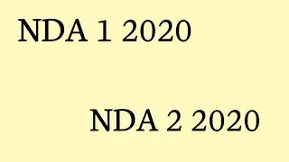 NDA 1 2020 & NDA 2 2020 Exam ( UPSC )
