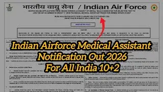 Indian Airforce 2026 Medical Assistant & Pharmacist Vacancy Out For All State ✅ Apply Now 