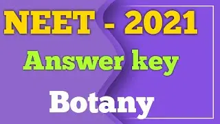 NEET 2021 Key Answer | NEET Biology key Answer 2021| Solved Question Paper|