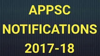 appsc govt jobs|APPSC NOTIFICATIONS 2017-18