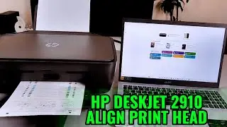 Как исправить качество печати: выравнивание печатающей головки на HP Deskjet 2910 с телефона и но...