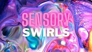 Sensory Soothing Colourful Liquid Swirls with Relaxing Meditation Music for Autism ADHD and Anxiety