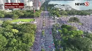 Aerial view sa ikalawang araw ng peace rally ng Iglesia ni Cristo