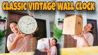 Classic Vintage Wall Clock 🕰️ | Unboxing + First Look 📦💛