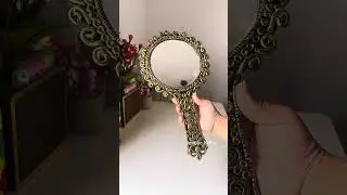 DIY Vintage Mirror | Mirror Lippan Art | Clay art on mirror #diy #art #craft #tutorial