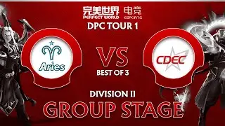 Aster.Aries vs CDEC Game 1 (BO3) DPC 2021 China Tour 2 Division II