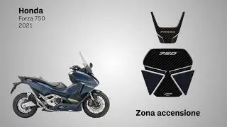 LabelBike® ADESIVI in GEL 3D Zona Accensione compatibile per scooter Honda Forza 750